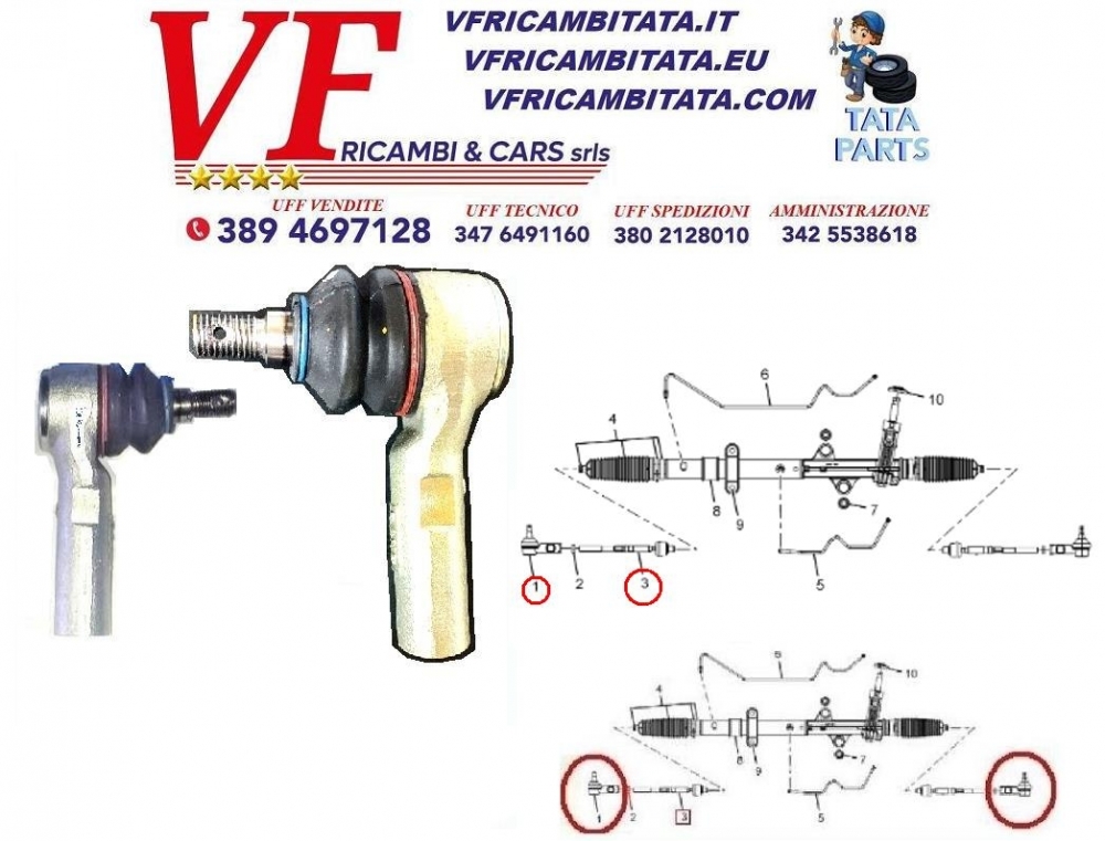 TATA ARIA : SCATOLA STERZO - BRACCETTI A SNODO - TESTINE - COD-F0010-TRV15