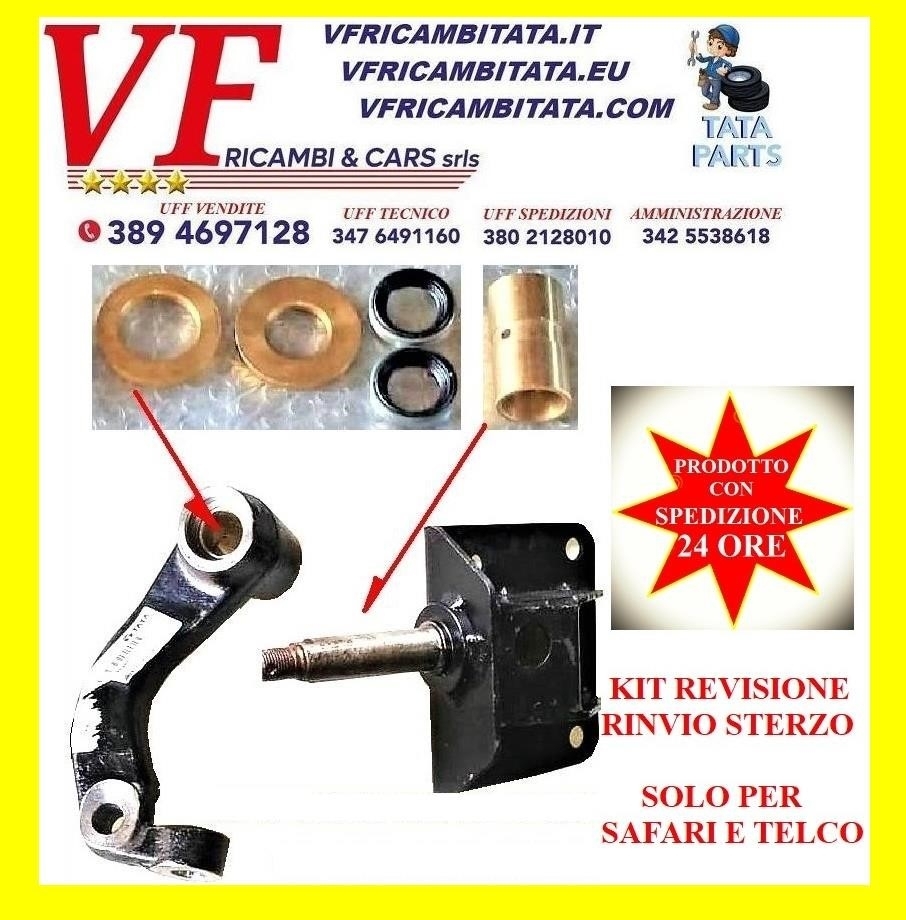 SAFARI - TELCOLINE - XENON : PIASTRA RINVIO STERZO - KIT SBR REVISIONE RINVIO STERZO - COD-AF0086-TRV9 - RICAMBIO IN OFFERTA CON SPEDIZIONE 24 ORE -