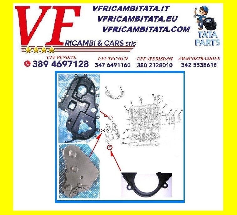 SAFARI - TELCOLINE - XENON : A - DISTRIBUZIONE 2.2 DICOR - CARTER PROTEZIONE SERIE MODIFICA - COD-A0036-TRV16 - RICAMBIO IN OFFERTA SPECIALE SPEDIZIONE IN 24 ORE