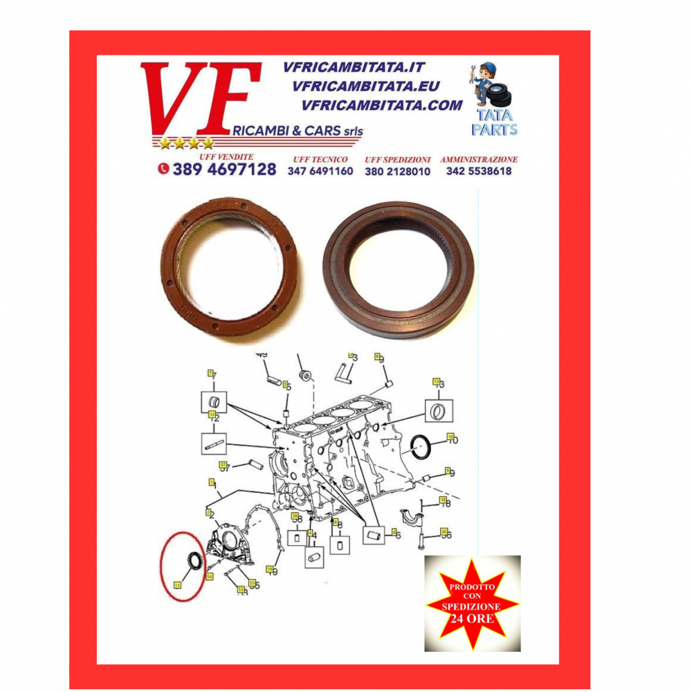 SAFARI - TELCOLINE - XENON : ALBERO MOTORE - PARAOLIO ANTERIORE - COD-N0023-TRV59 -RICAMBIO CON SPEDIZIONE IN 24 ORE