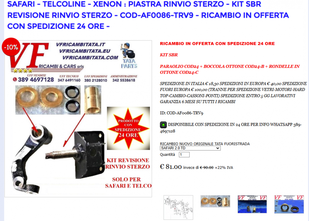  - VF RICAMBI  &  CARS TATA PARTS