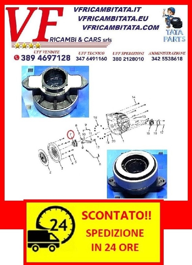 TATA ARIA : CUSCINETTO FRIZIONE - COD-A0011-20D-TRV30