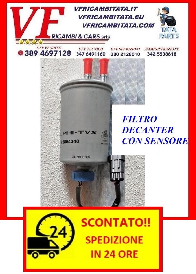 TATA ARIA : FILTRO DECANTER GASOLIO - COD-V0071-TRV35 - RICAMBIO CON SPEDIZIONE IN 24 ORE